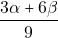 \dfrac{3\alpha + 6\beta}{9}
