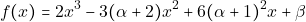 \[f(x)=2x^3-3(\alpha+2)x^2+6(\alpha+1)^2x+\beta\]