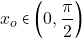 x_o\in\left(0,\dfrac{\pi}{2}\right)