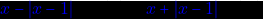 \[{\color{blue} x -|x-1|} \leq f(x) \leq {\color{blue} x +|x-1|} \quad (1.)\]