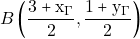 \[B\left(\frac{3 + \mathrm{x}_{\Gamma}}{2},\frac{1 + \mathrm{y}_{\Gamma}}{2}\right)\]
