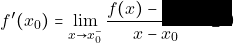 f'(x_{0}) = \displaystyle\lim_{x \to x_{0}^{-}} \dfrac{f(x)-f(x_{0})}{x -x_{0}} \geq 0